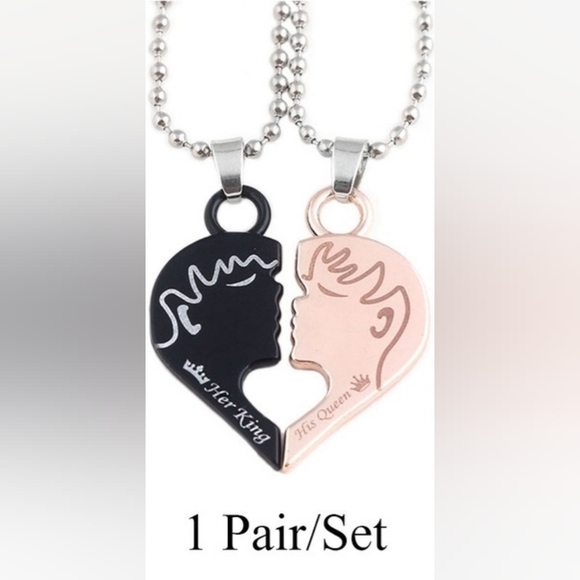 His queen her king necklace set - Picture 4 of 4